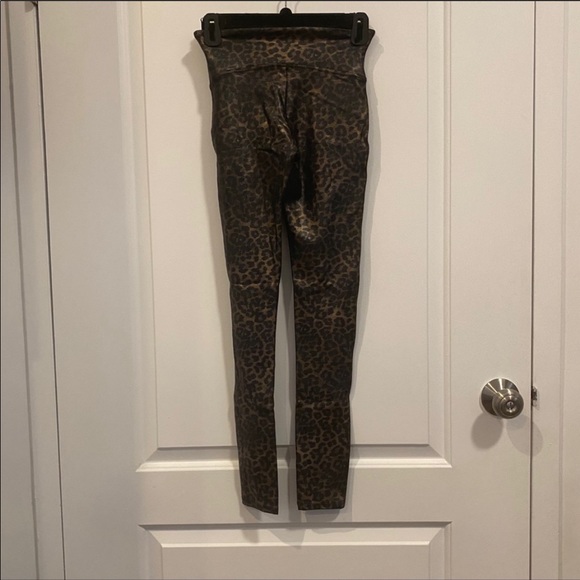 Spanx Faux Leather Leopard Print Leggings - Picture 6 of 7